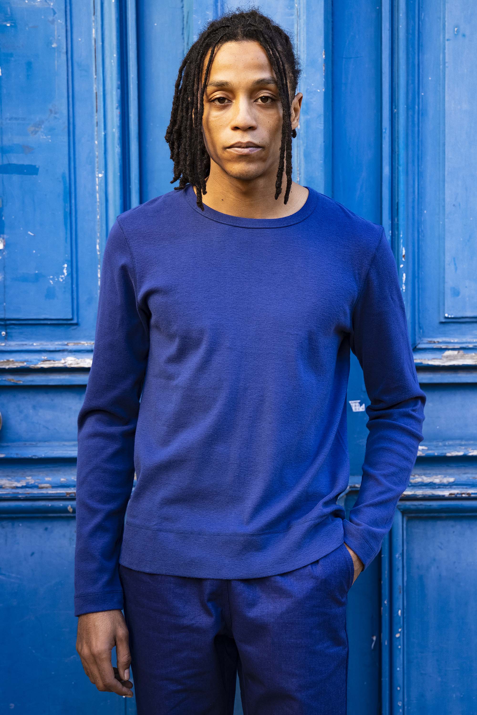 T-Shirt Gerardo Bleu outremer t-shirts pour homme unis ou imprimés en coton agréable à porter
