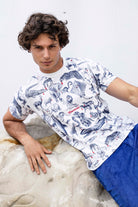 T-Shirt Mario Animales Blanc t-shirts pour homme simples, polyvalents pour toutes les occasions