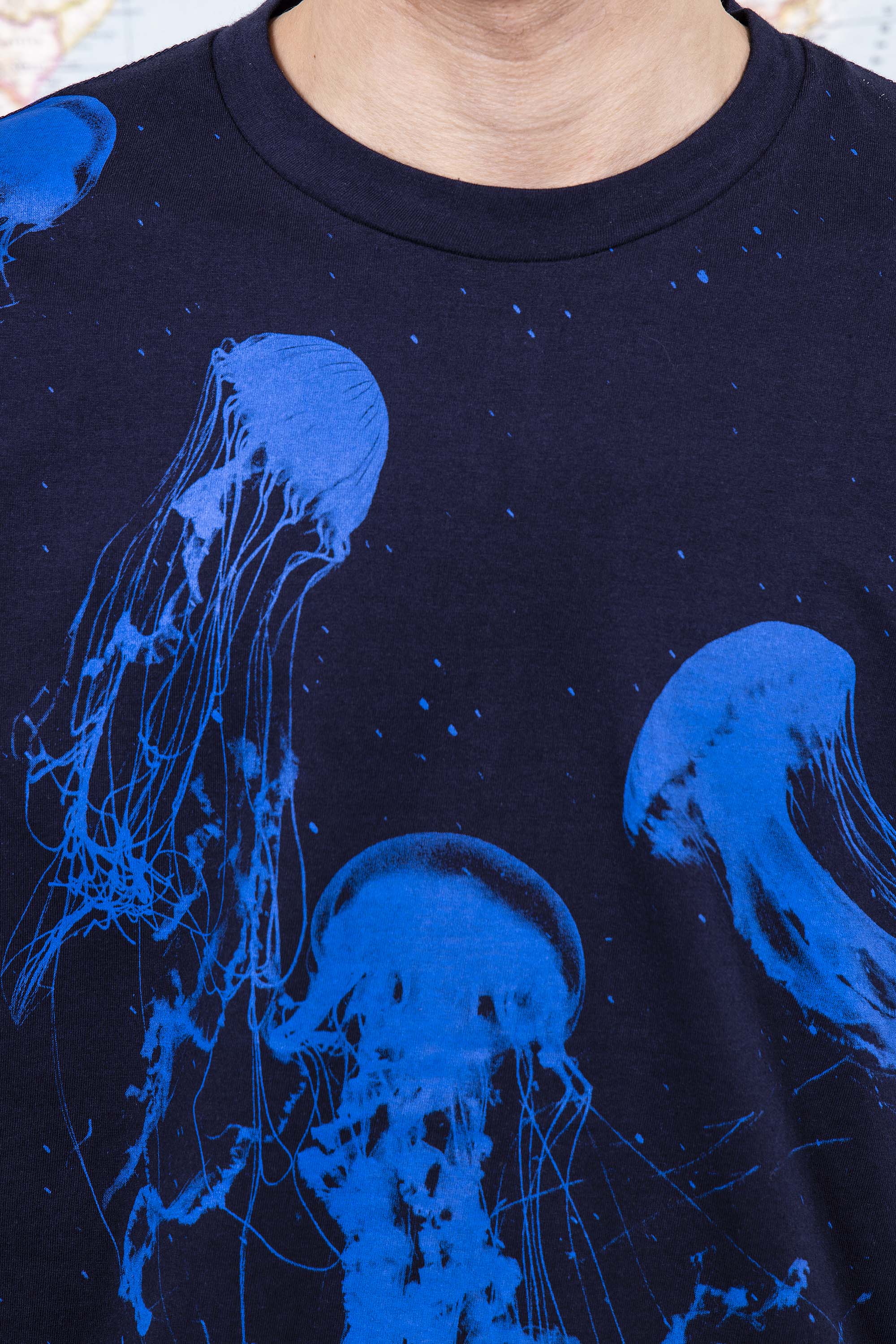 T-Shirt Mario Medusas Bleu Marine t-shirts pour homme unis ou imprimés en coton agréable à porter