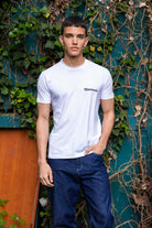 T-Shirt Mario Misericordia Pecho Blanc t-shirts pour homme unis ou imprimés en coton agréable à porter