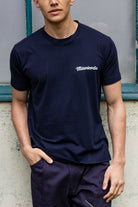 T-Shirt Mario Misericordia Pecho Bleu Marine t-shirts pour homme unis ou imprimés en coton agréable à porter