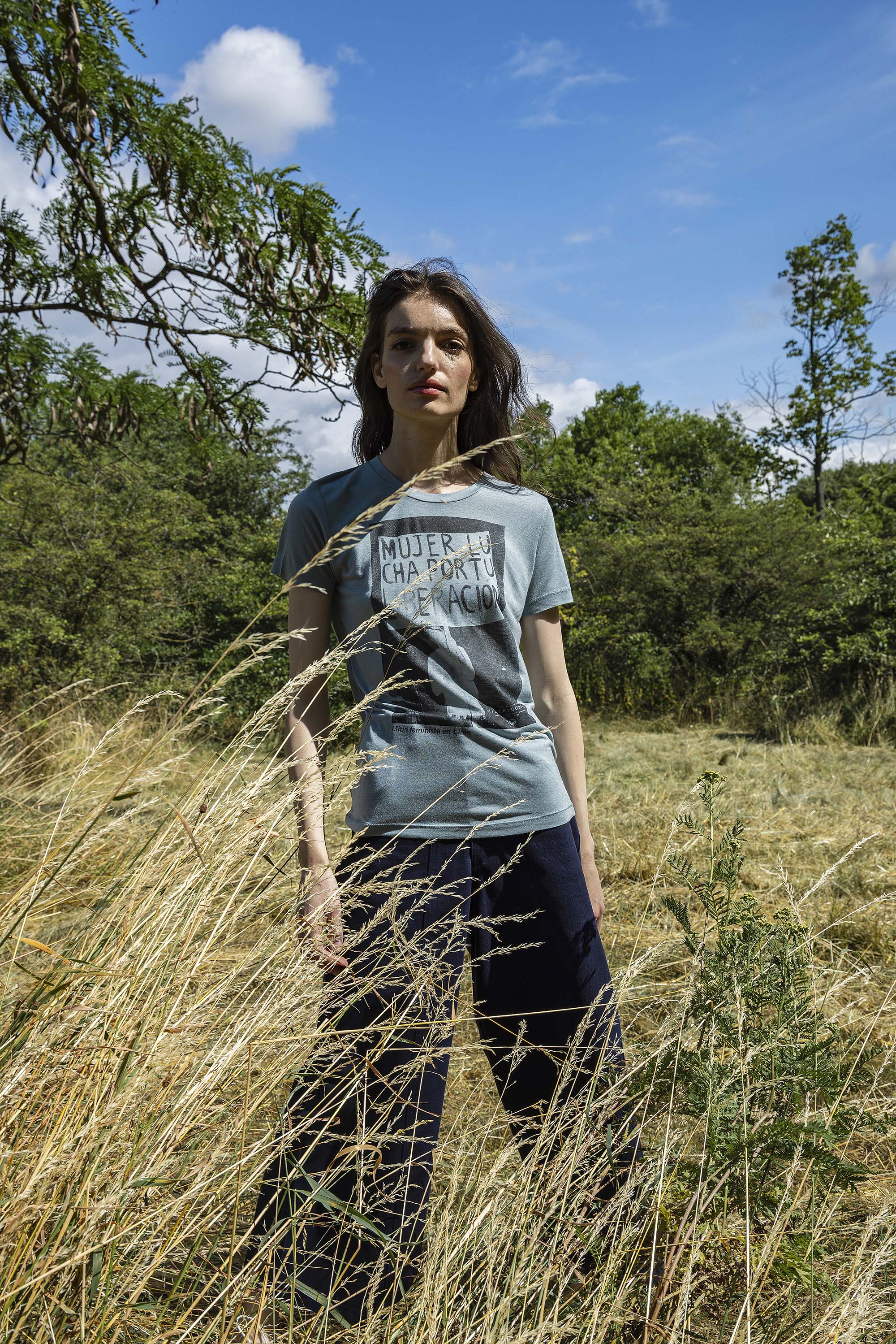 T-Shirt Medallon Mujer Lucha Bleu Fjord t-shirts femme décontractés et sophistiqués