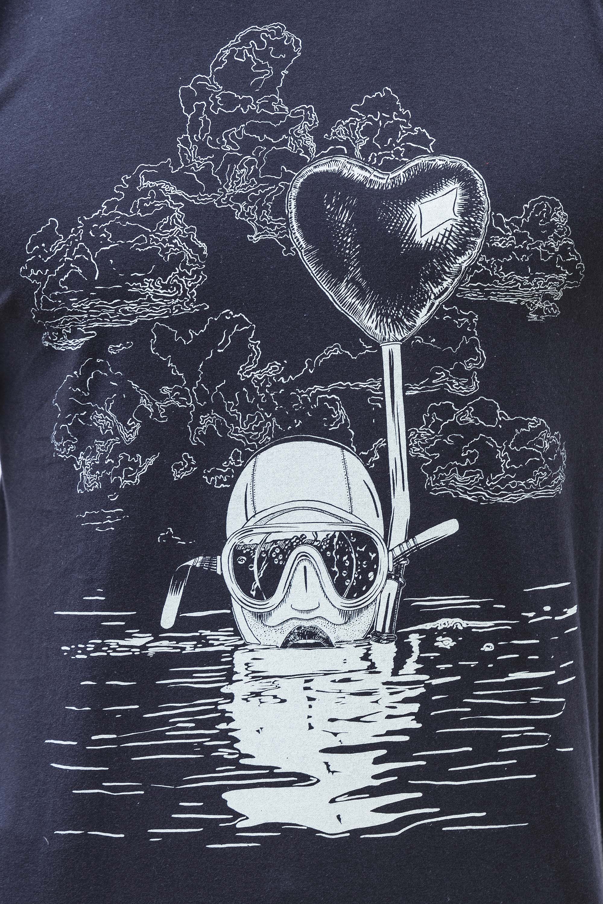 T-Shirt Querido Buceo Bleu Marine t-shirts pour homme simples, polyvalents pour toutes les occasions