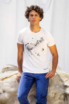 T-Shirt Querido Constelacion Blanc t-shirts pour homme unis ou imprimés en coton agréable à porter