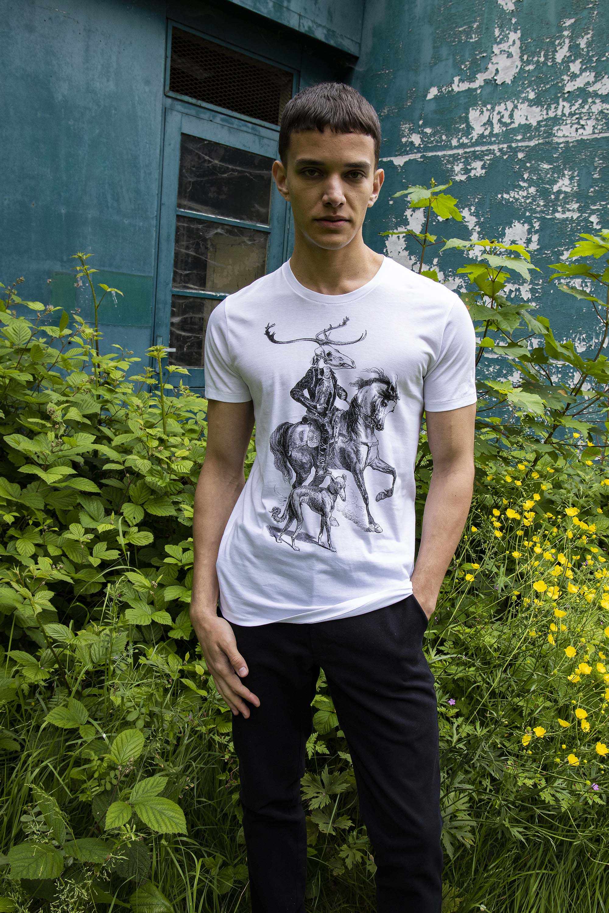 Tee-Shirt Querido El Mensajero Blanc t-shirts pour homme simples, polyvalents pour toutes les occasions