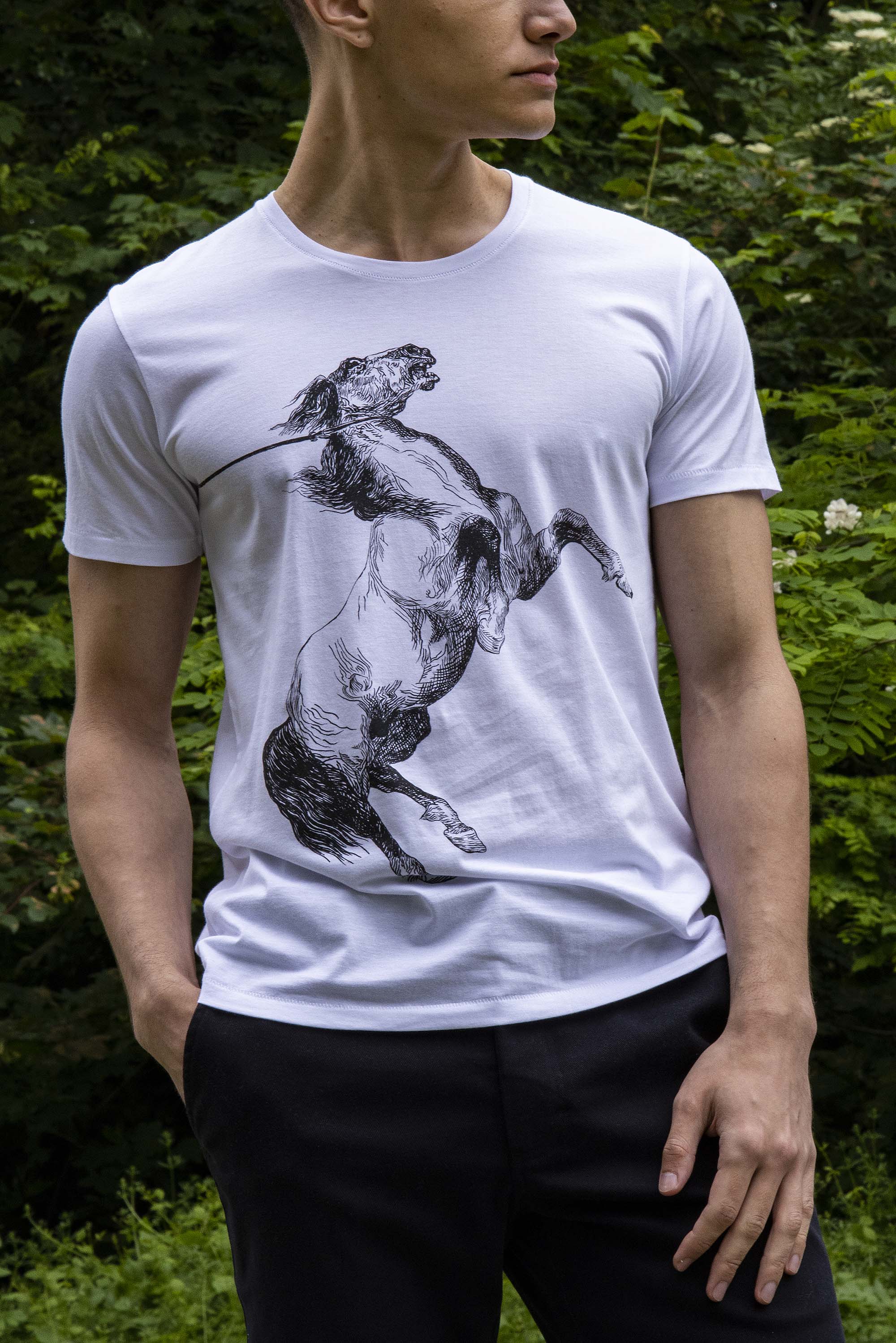 T-Shirt Querido Indomable Blanc t-shirts pour homme unis ou imprimés en coton agréable à porter