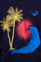 T-Shirt Querido Palmera Bleu Marine t-shirts pour homme simples, polyvalents pour toutes les occasions