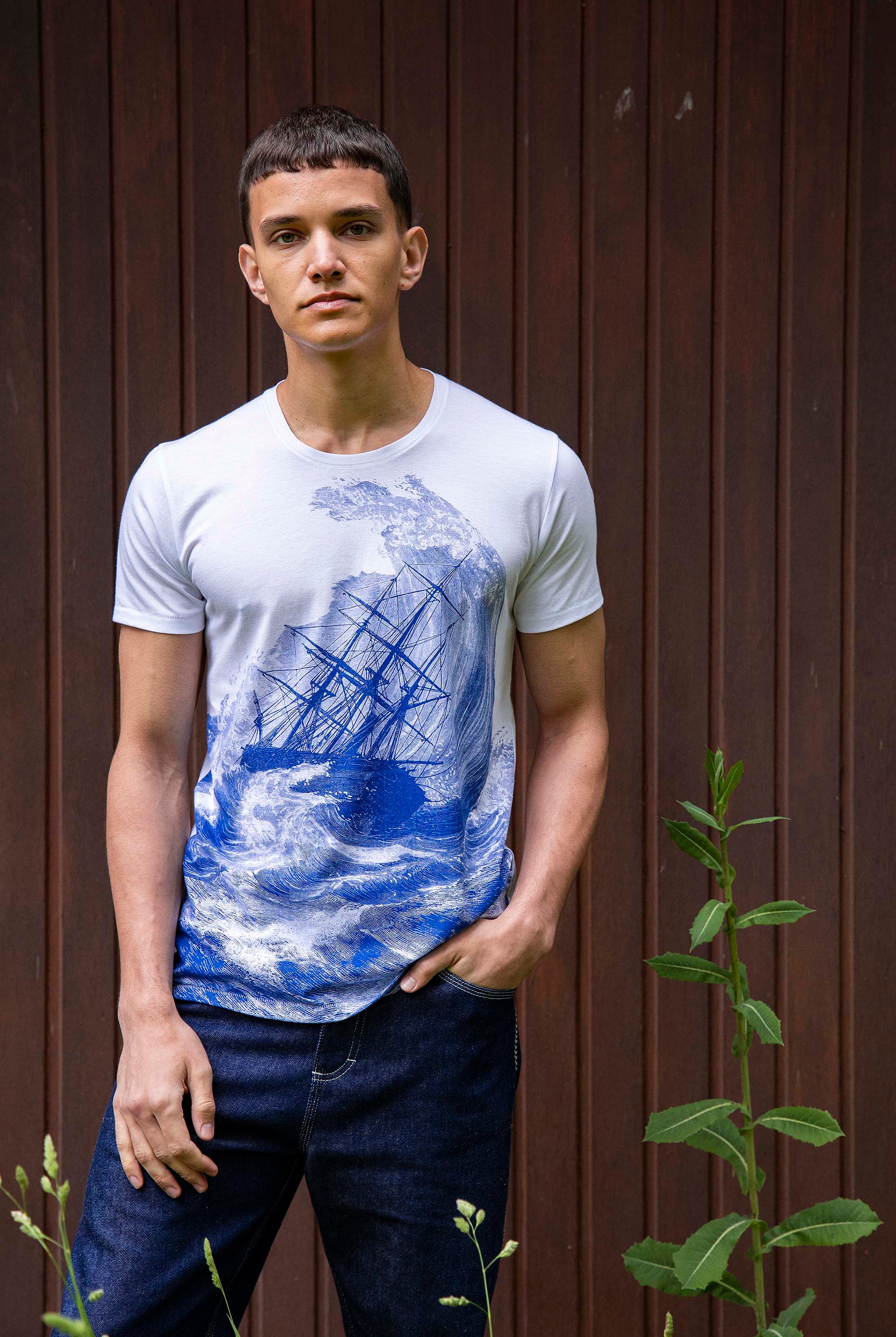 T-Shirt Querido Rescate Blanc t-shirts pour homme unis ou imprimés en coton agréable à porter