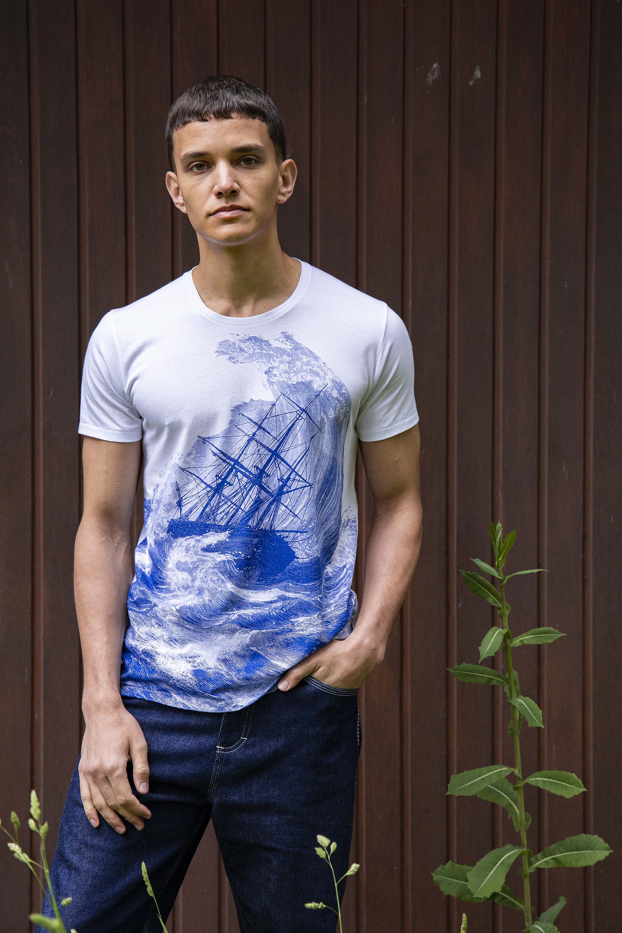 T-Shirt Querido Rescate Blanc t-shirts pour homme unis ou imprimés en coton agréable à porter