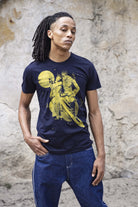 T-Shirt Querido Saturno Bleu marine t-shirts pour homme unis ou imprimés en coton agréable à porter