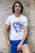 T-Shirt Querido Sirena Blanc t-shirts pour homme simples, polyvalents pour toutes les occasions