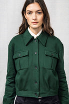 Veste Dione Vert Foncé sweatshirt femme, pièce basique et vêtement cocooning du quotidien