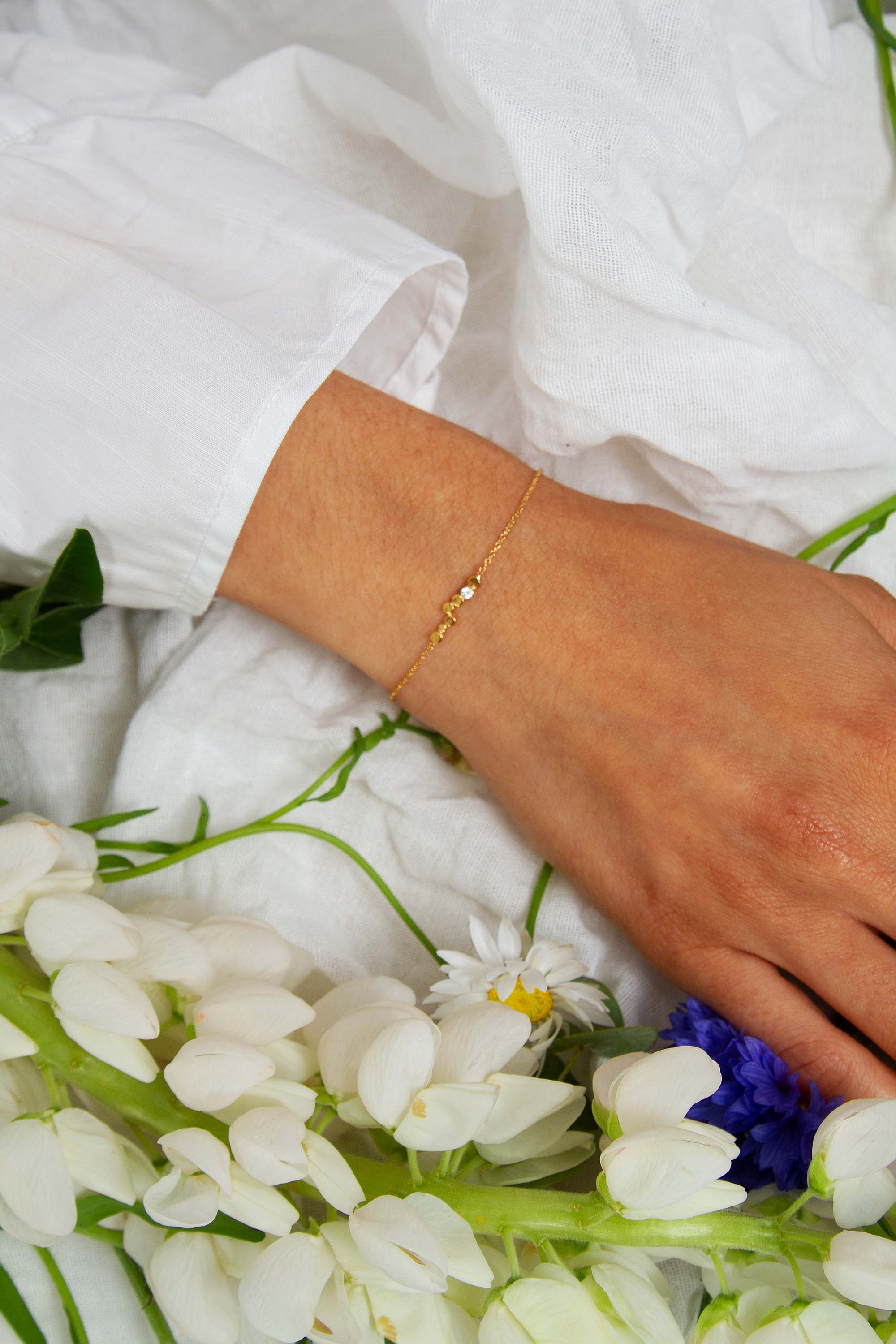 18k Gold Bracelet for Women  18k Gold Bangle  LUCKY ONE Jewelry