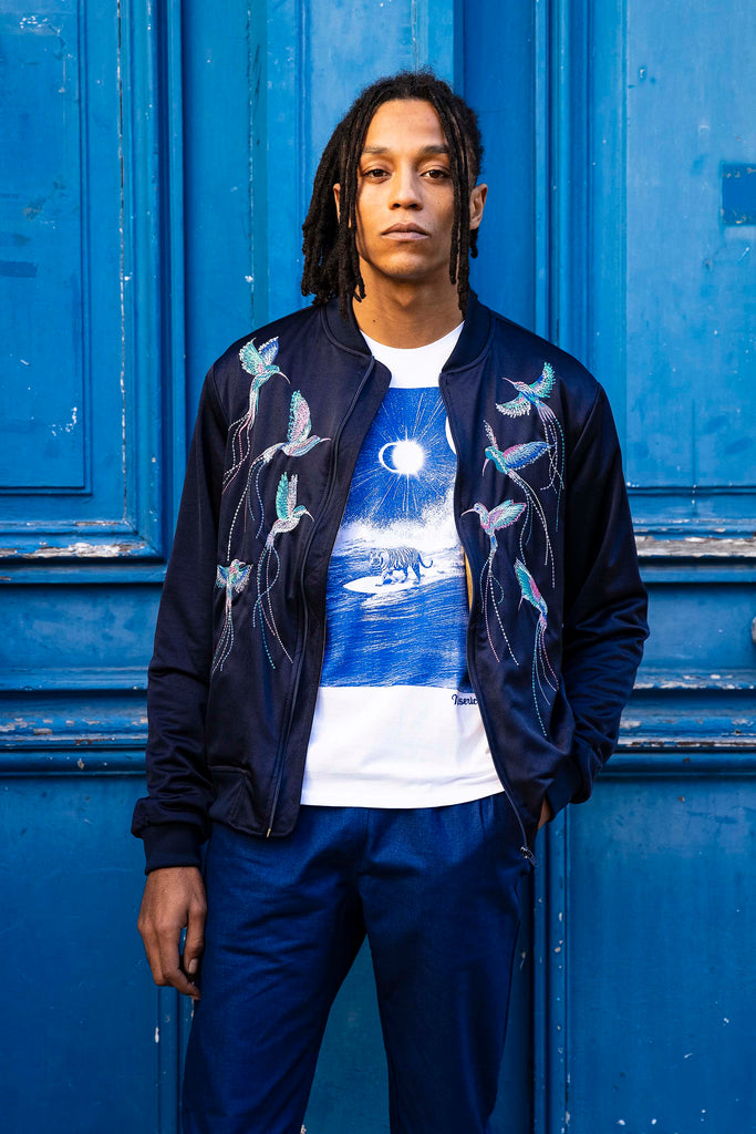 Blouson Paraguas Colibri Bleu Marine veste de sport pour dynamiser une tenue décontractée