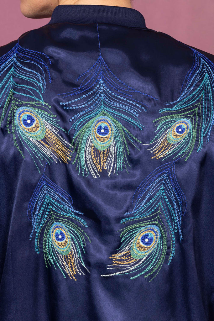 Blouson Paraguas Pavo Real Bleu Marine veste de sport pour dynamiser une tenue décontractée