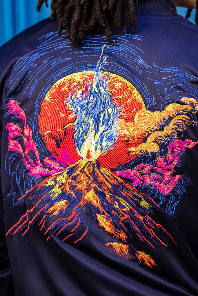 Blouson Paraguas Volcano Bleu Marine veste de sport pour dynamiser une tenue décontractée