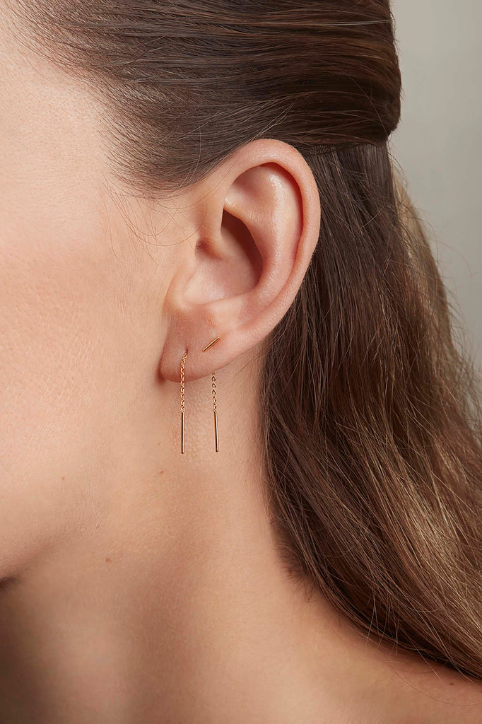 Boucle d'Oreille Chaine Doré Marius - April Please bijoux dorés ou argentés alliants mode et production locale