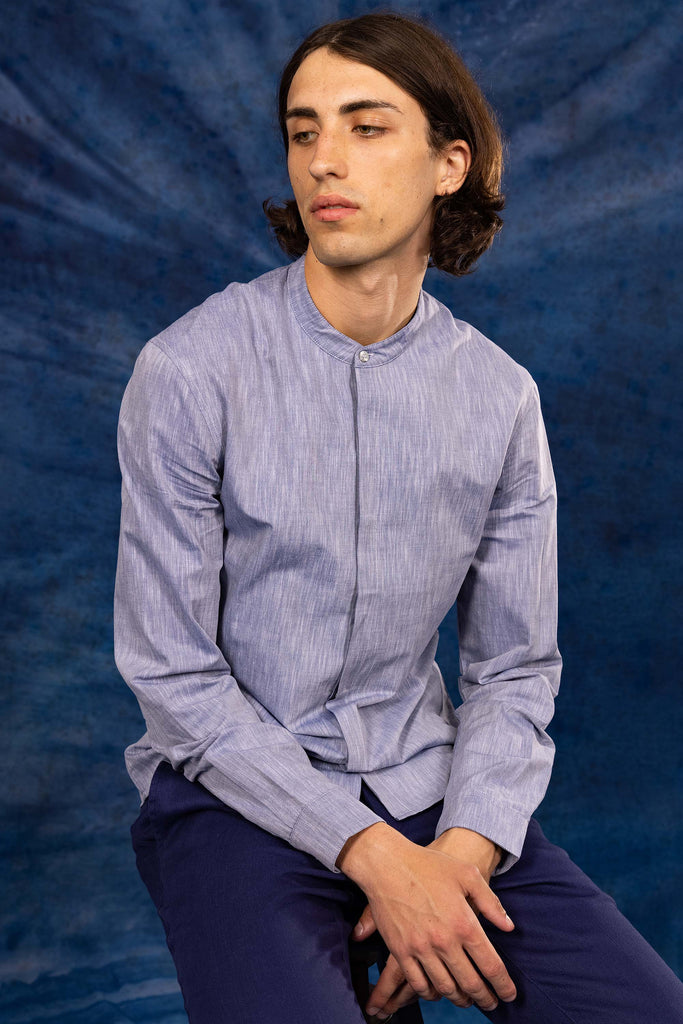 Chemise Academia Bleu chemises pour hommes adaptées à la vie de tous les jours