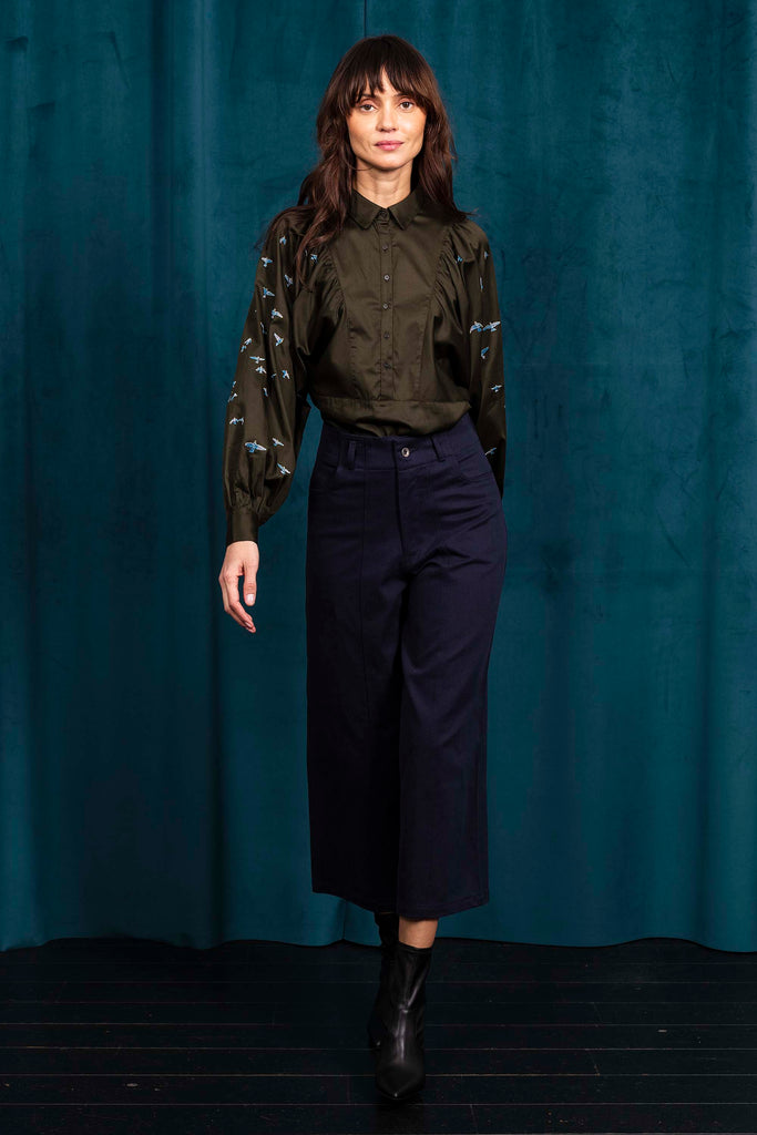 Chemise Carina Vert Foncé Vuelo chemise femme, grand incontournable du vestiaire féminin