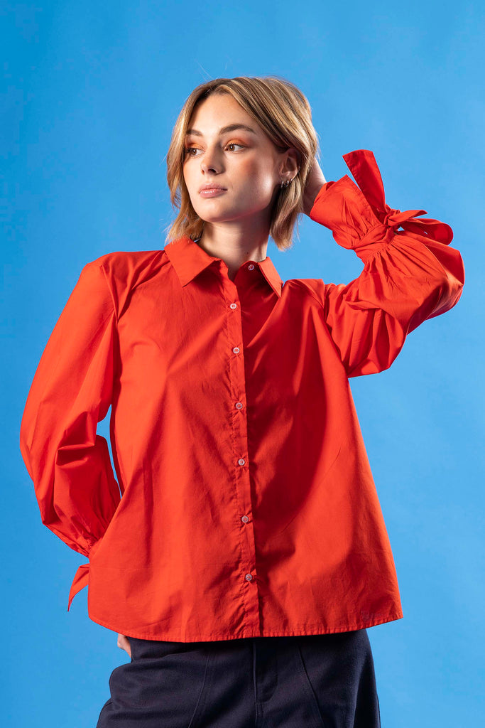 Chemise Cebra Orange classique intemporelle, la chemise dessine la silhouette