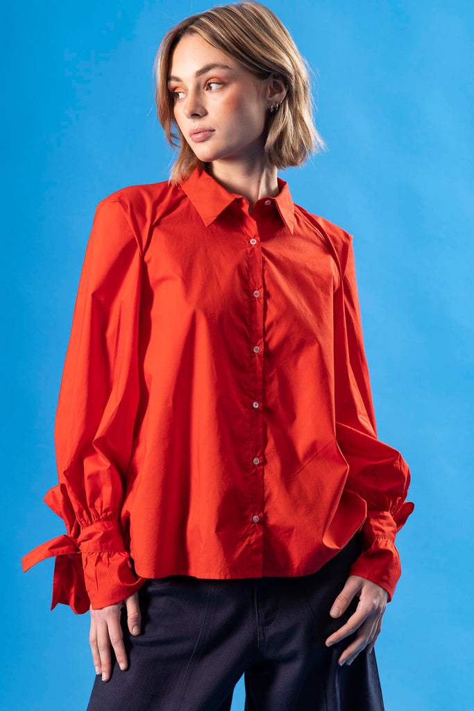 Chemise Cebra Orange classique intemporelle, la chemise dessine la silhouette