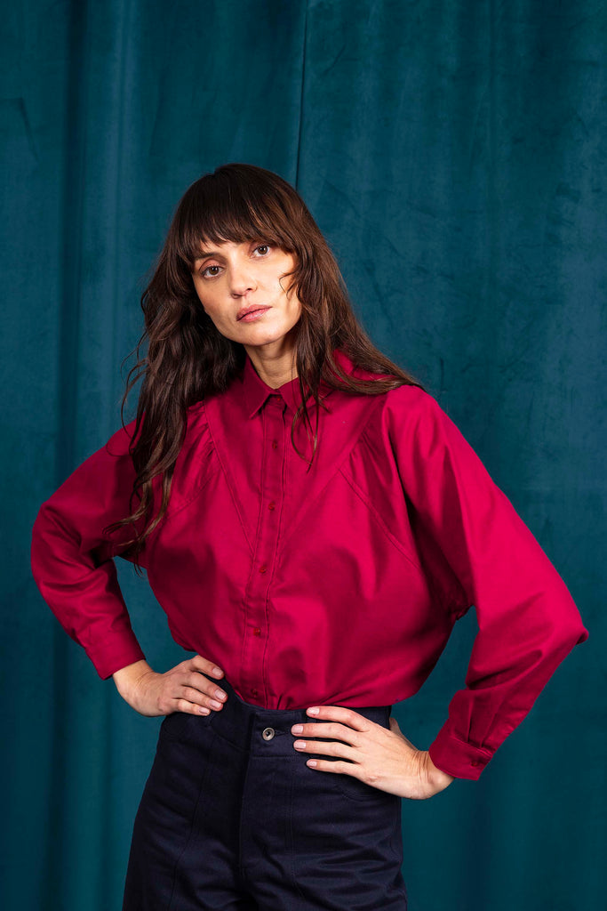 Chemise Donata Prune chemise Misericordia, librement inspirée de différents univers