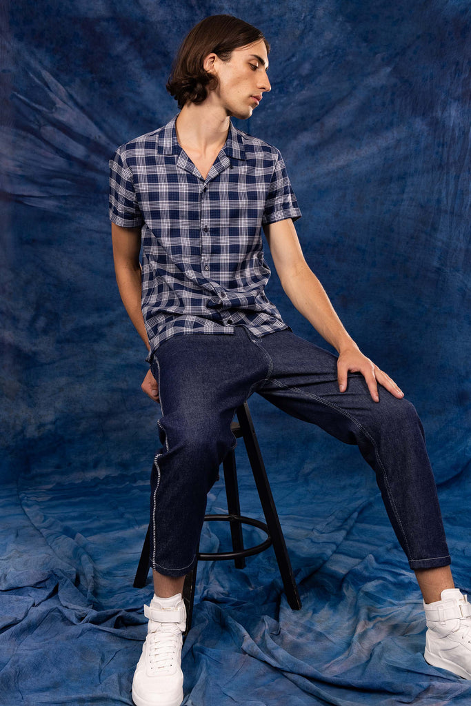 Chemise Fidel Bleu Outremer chemises pour hommes adaptées à la vie de tous les jours