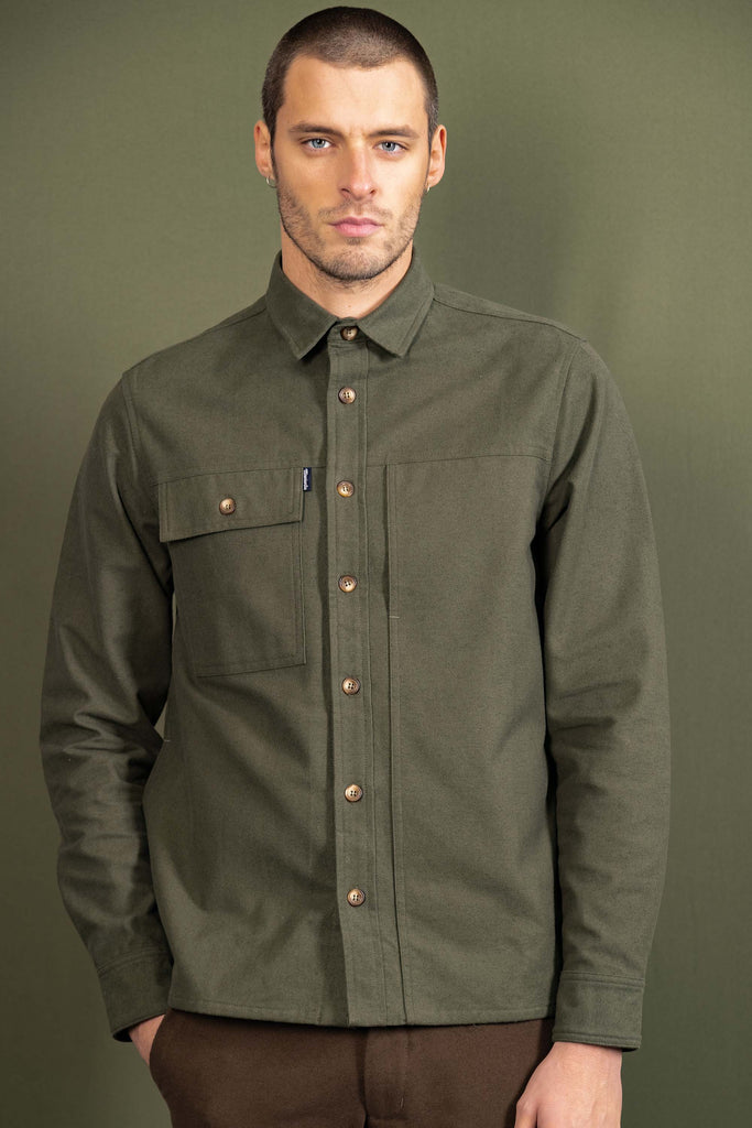 Chemise Freddy Kaki Foncé chemise homme aux lignes délicates, élégance assurée