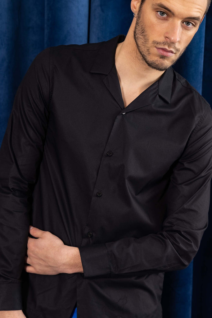 Chemise Guillermo Noir chemise homme raffinée pour un style charmant