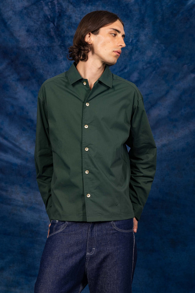 Chemise Lorenzo Vert Foncé chemise homme aux lignes délicates, élégance assurée