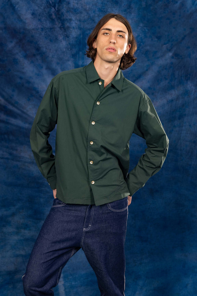 Chemise Lorenzo Vert Foncé chemise homme raffinée pour un style charmant