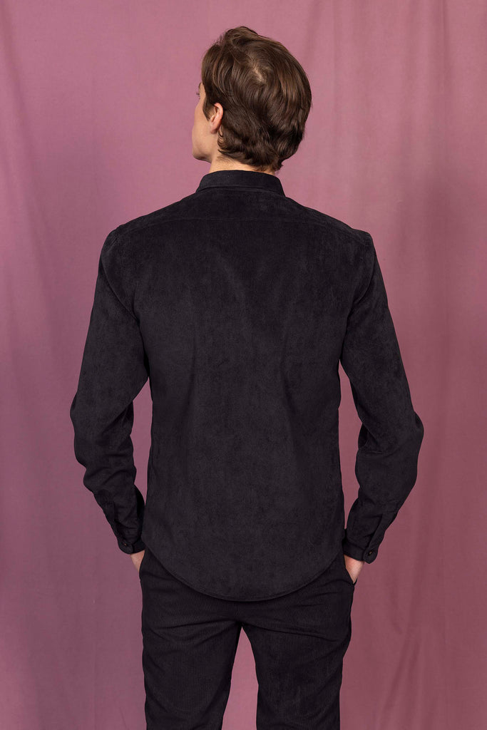 Chemise Observatorio Noir chemise homme aux lignes délicates, élégance assurée