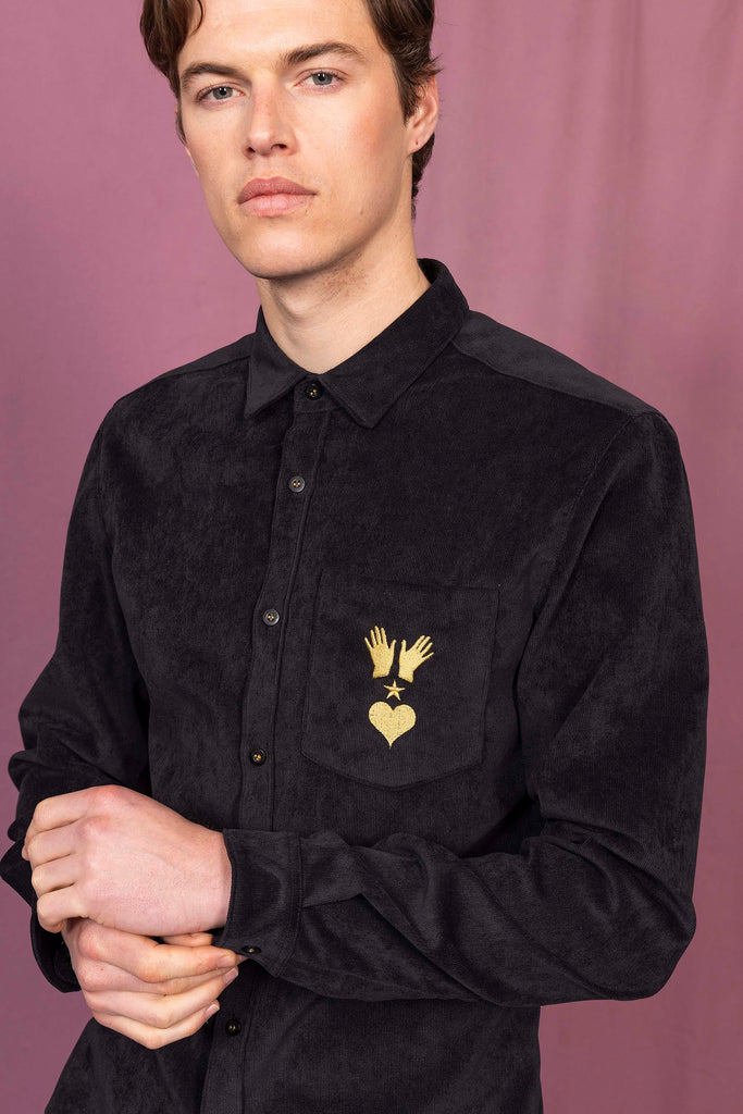 Chemise Observatorio Noir chemises pour hommes adaptées à la vie de tous les jours