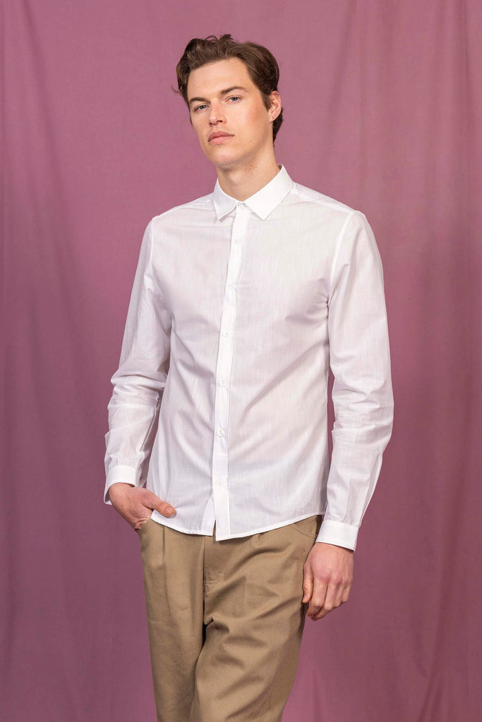 Chemise Observatorio Rayas Blanc chemise à l'esprit classique, simple et élégant