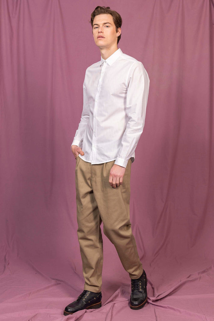 Chemise Observatorio Rayas Blanc chemise à l'esprit classique, simple et élégant