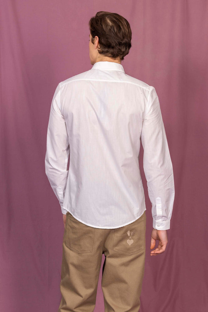 Chemise Observatorio Rayas Blanc chemise à l'esprit classique, simple et élégant