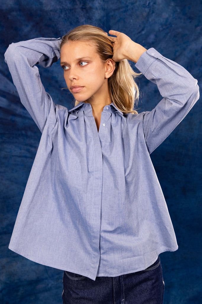 Chemise Omega Bleu Délavé classique intemporel, futur partenaire de votre jean