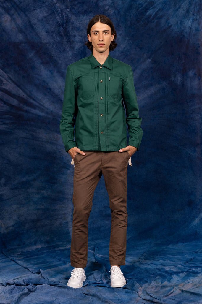 Chemise Wilfredo Vert Foncé chemise homme aux lignes délicates, élégance assurée