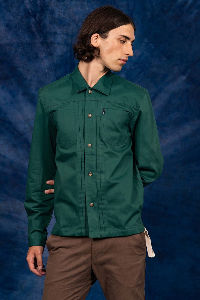 Chemise Wilfredo Vert Foncé chemise homme aux lignes délicates, élégance assurée