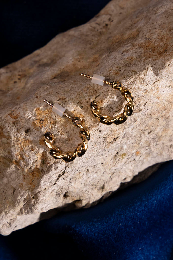 Créoles mini Rotation Doré - Ombre Claire Des bijoux faits pour elles, imaginés et créés en France