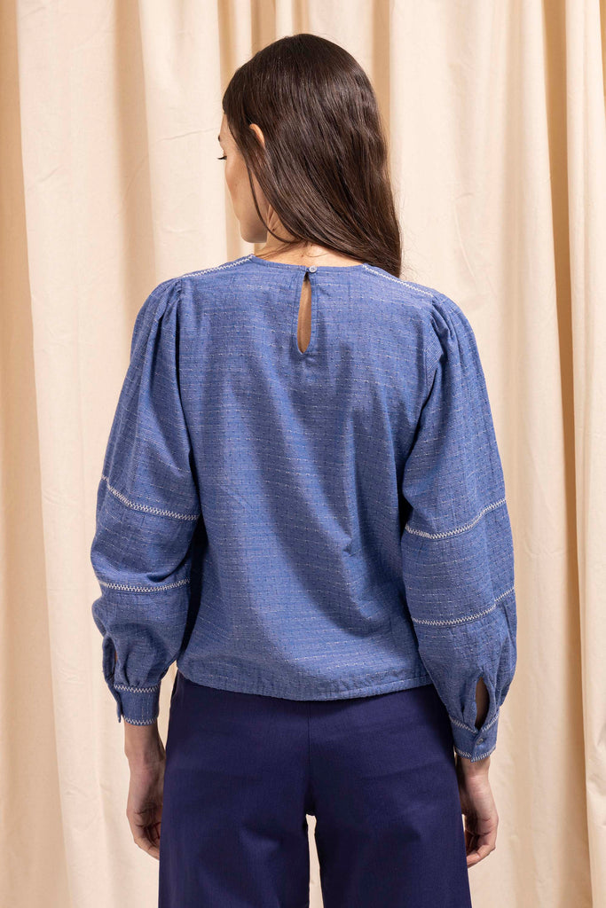 Chemise Florina Bleu classique intemporel, futur partenaire de votre jean