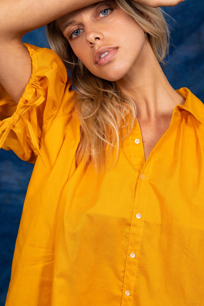 Chemise Nuria Orange classique intemporel, futur partenaire de votre jean