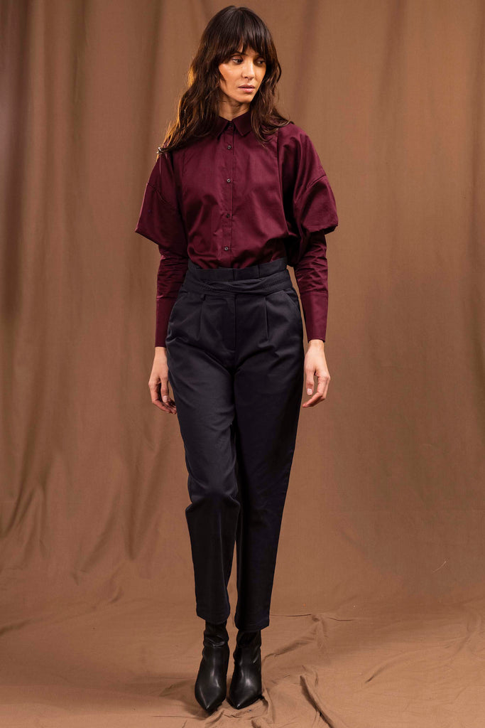 Chemise Laria Prune chemise femme, grand incontournable du vestiaire féminin
