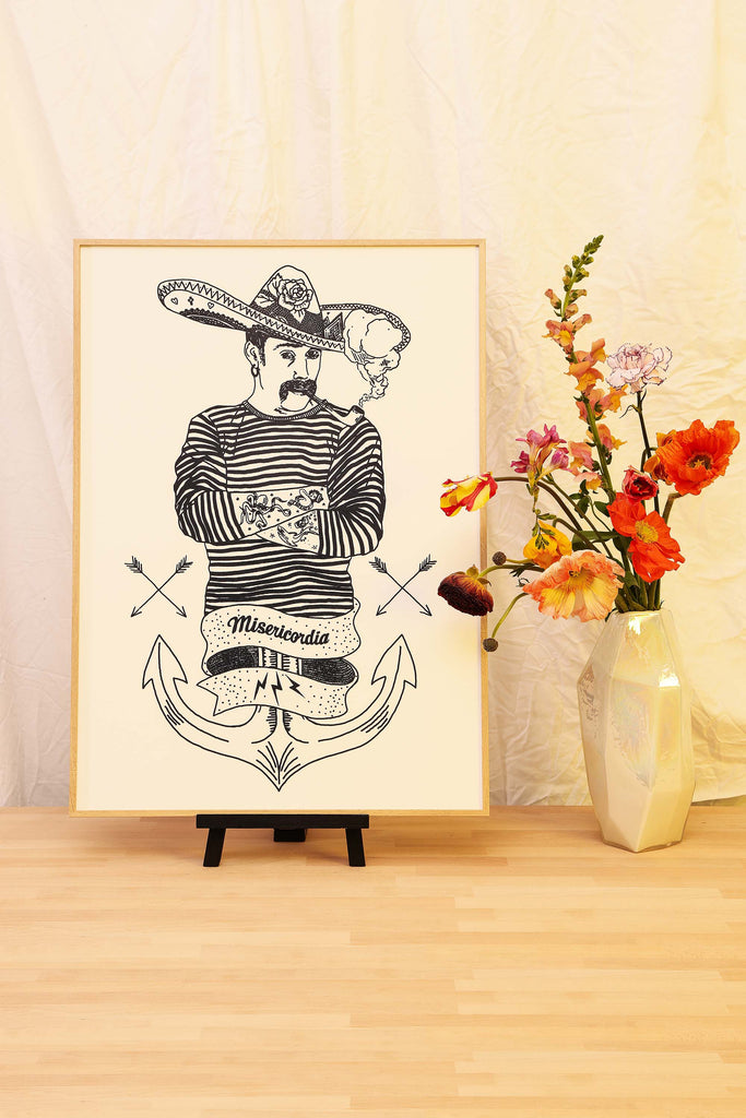 Sérigraphie édition limitée - Marinero - 50x70cm idée cadeau éthique faire plaisir
