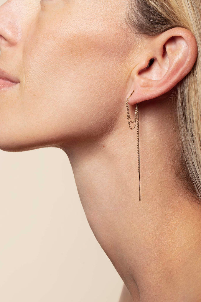 Mono Boucle D'oreille Chaîne Raphaël- April Please un bijou précieux à porter avec toutes vos tenues