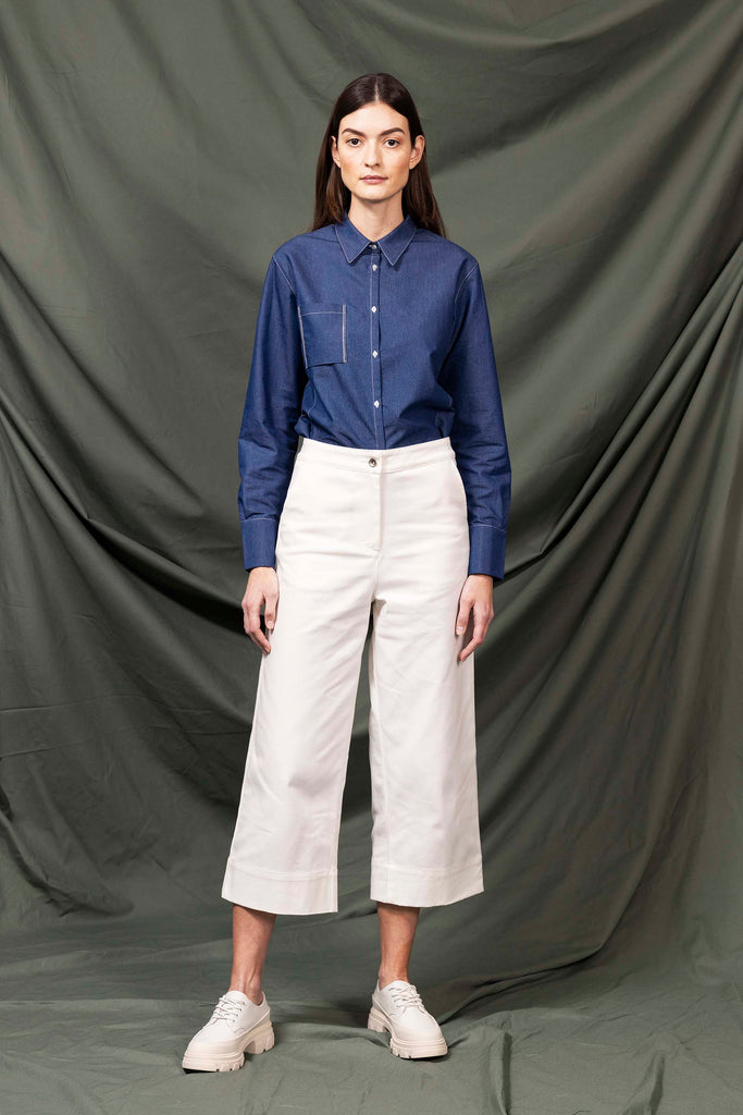 Pantalon Cristina Blanc minimalisme et détails tendance, coupes classiques et une palette de couleurs neutres