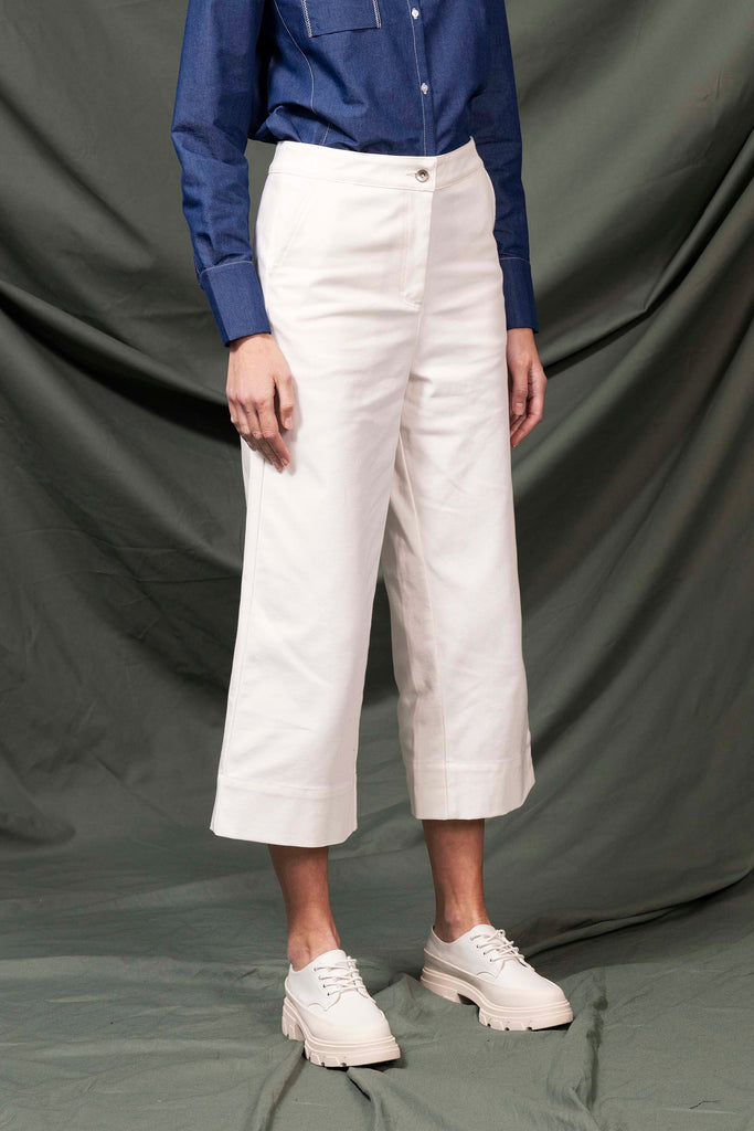 Pantalon Cristina Blanc minimalisme et détails tendance, coupes classiques et une palette de couleurs neutres
