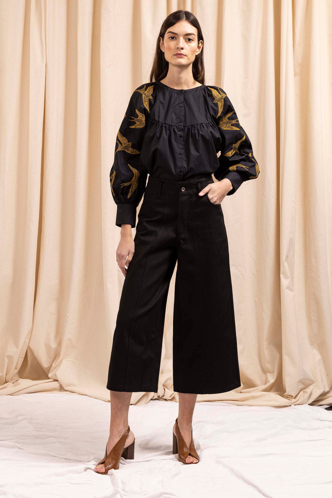 Pantalon Margarita Noir tendance masculin féminin, indispensable du quotidien