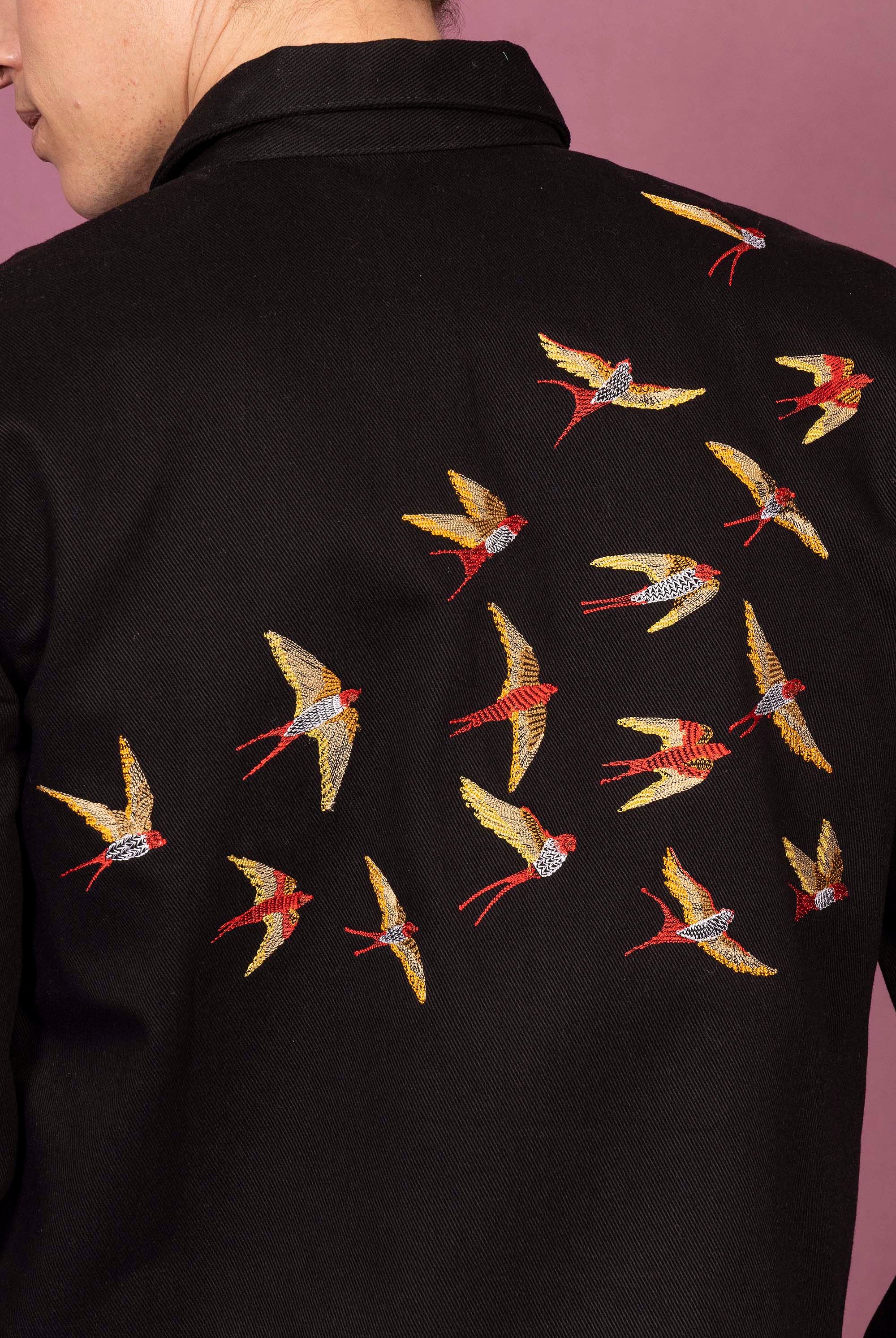 Surchemise Fontanero Aves Noir chemises pour hommes adaptées à la vie de tous les jours