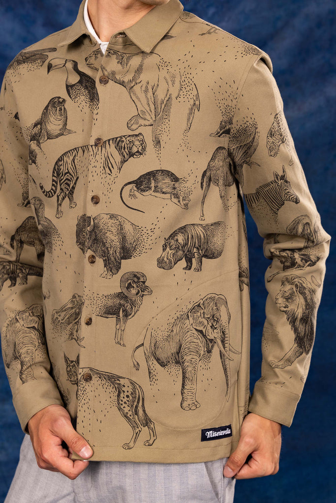 Surchemise Fontanero Desaparicion Beige chemises pour hommes adaptées à la vie de tous les jours